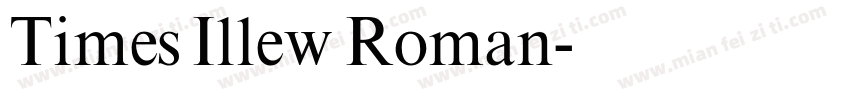 Times Illew Roman字体转换